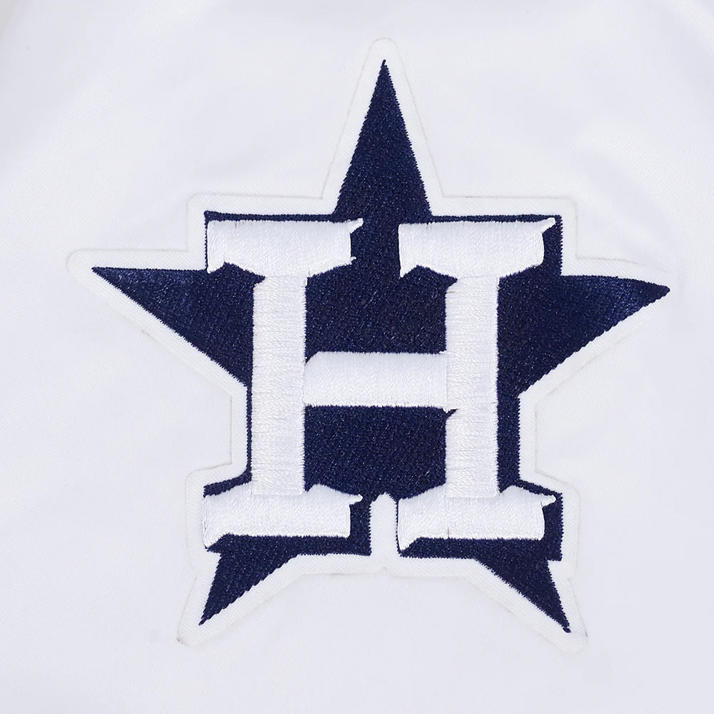 MLB HOUSTON ASTROS CITY RANSOM WOMEN'S RIB SATIN JACKET (WHITE/MIDNIGHT NAVY) - Image 8