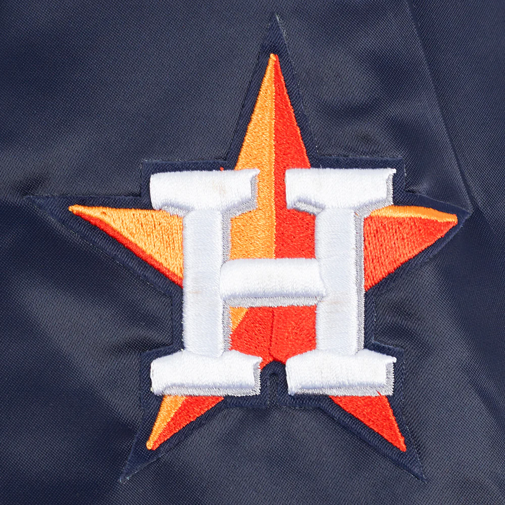 MLB HOUSTON ASTROS CLASSIC WOMEN'S SATIN JACKET (MIDNIGHT NAVY) - Image 8