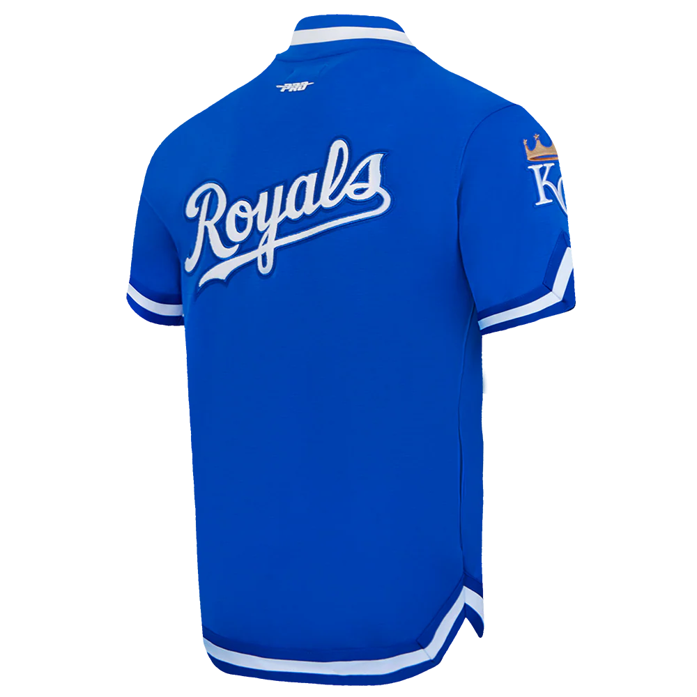 MLB KANSAS CITY ROYALS CLASSIC MEN'S WARM UP JACKET (ROYAL BLUE) - Image 4