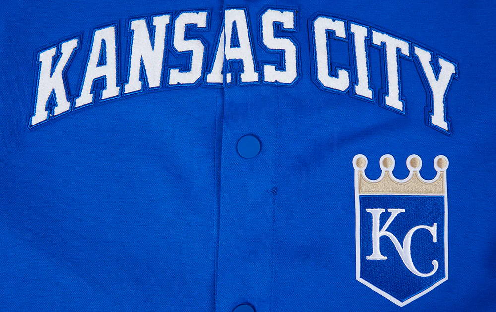 MLB KANSAS CITY ROYALS CLASSIC MEN'S WARM UP JACKET (ROYAL BLUE) - Image 5