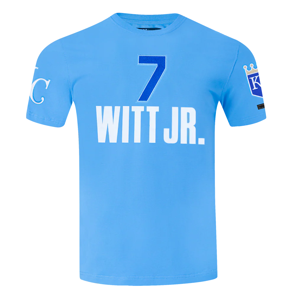MLB KANSAS CITY ROYALS BOBBY WITT JR. #7 CLASSIC MEN'S SINGLE JERSEY TOP (UNIVERSITY BLUE)