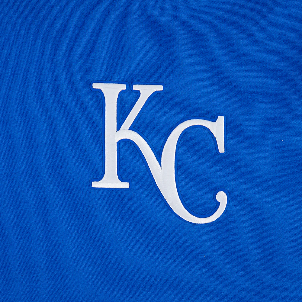 MLB KANSAS CITY ROYALS LIVING LARGE MEN'S DROP SHOULDER FLC PO HOODI (ROYAL BLUE) - Image 6