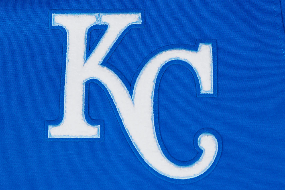 MLB KANSAS CITY ROYALS CLASSIC CHENILLE MEN'S PULLOVER HOODIE (ROYAL BLUE) - Image 5