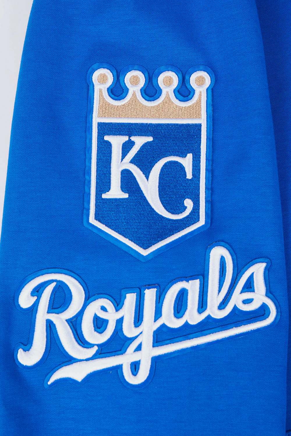 MLB KANSAS CITY ROYALS CLASSIC CHENILLE MEN'S PULLOVER HOODIE (ROYAL BLUE) - Image 6
