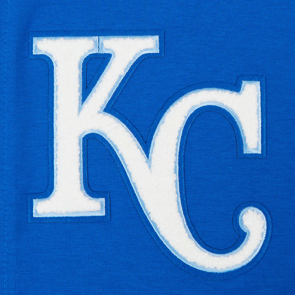 MLB KANSAS CITY ROYALS CLASSIC CHENILLE MEN'S FULL ZIP HOODIE (ROYAL BLUE) - Image 5