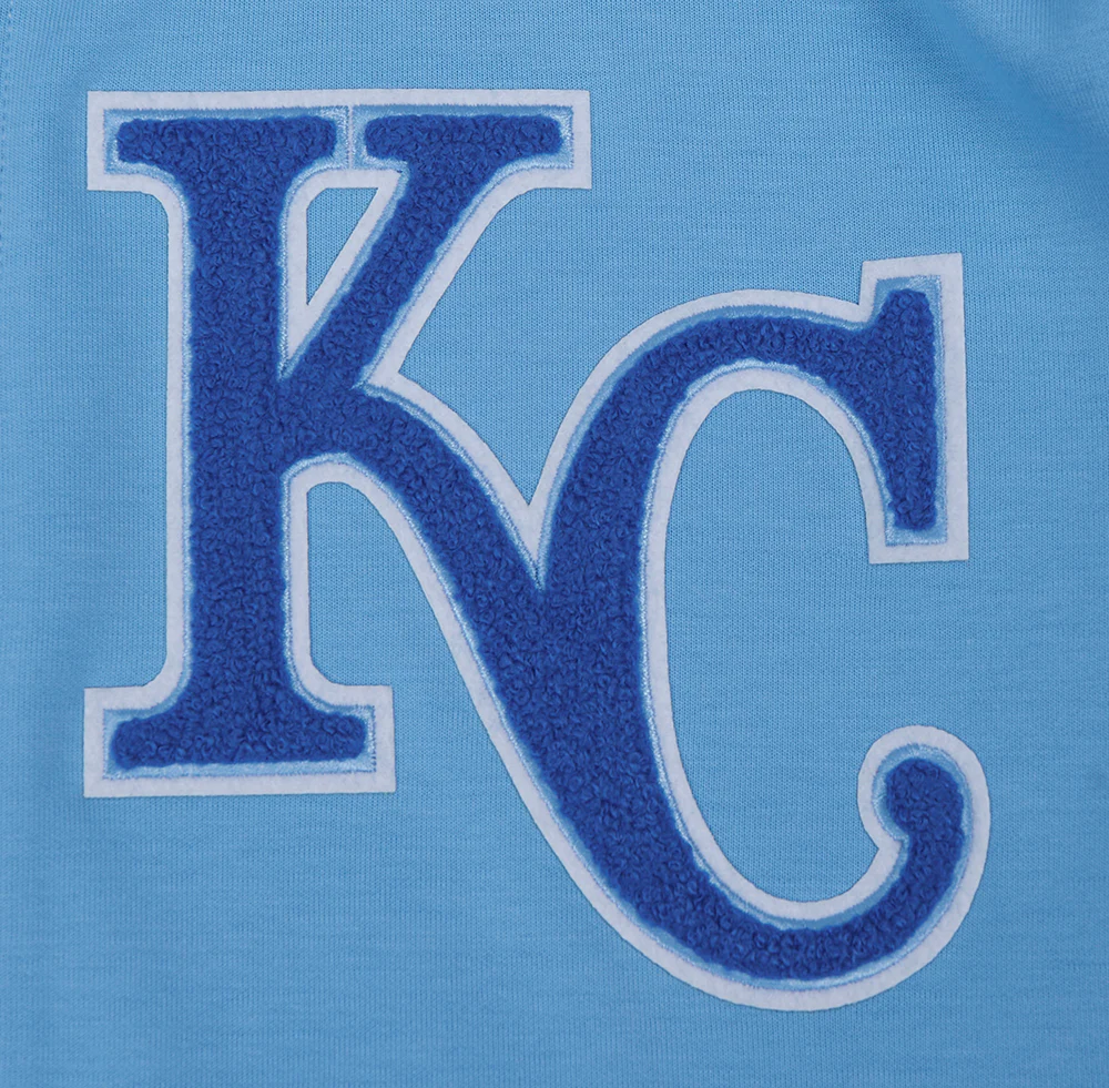 MLB KANSAS CITY ROYALS CLASSIC CHENILLE MEN'S FULL ZIP PULLOVER HOODIE (UNIVERSITY BLUE) - Image 5