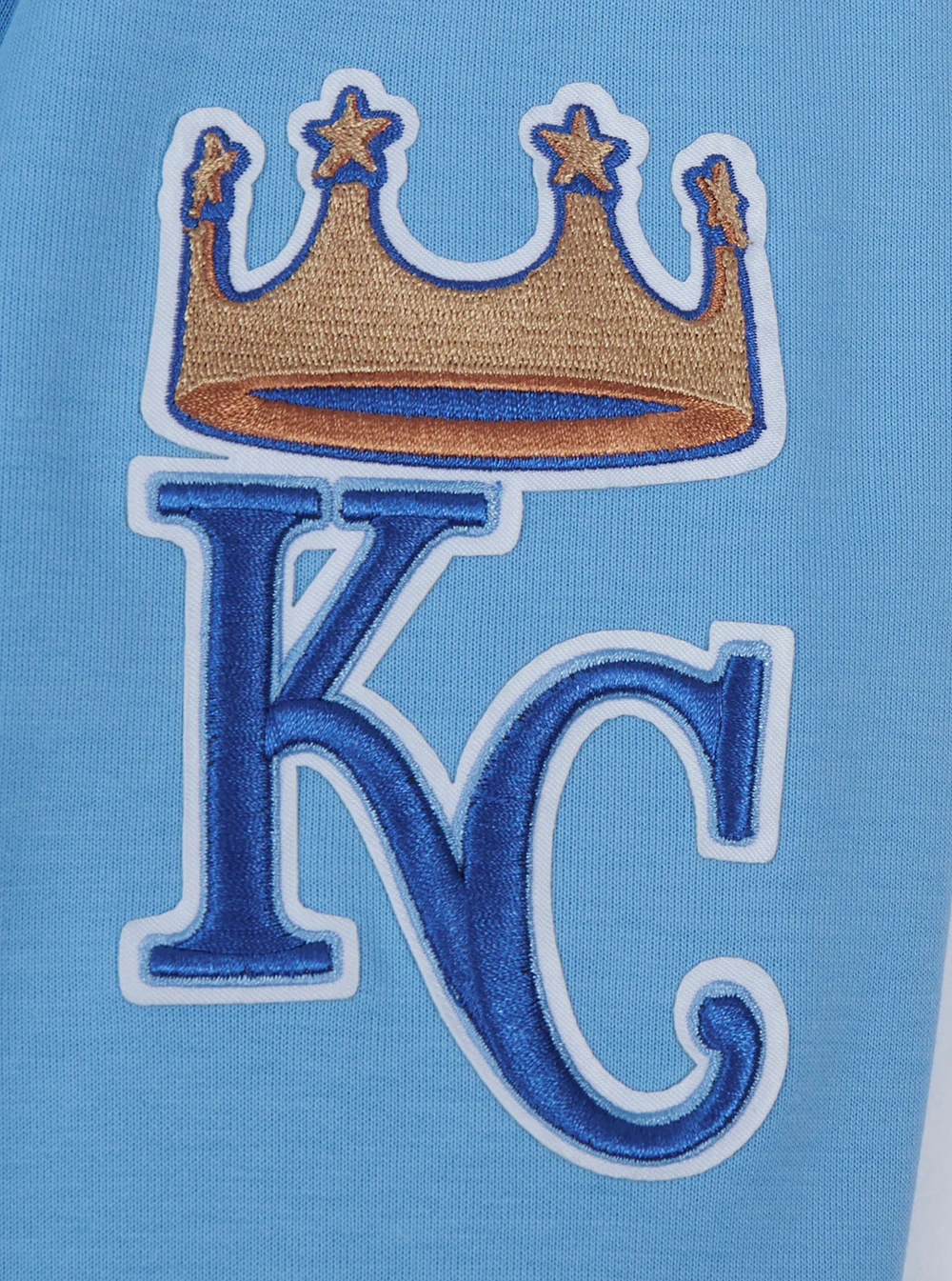 MLB KANSAS CITY ROYALS CLASSIC CHENILLE MEN'S FULL ZIP PULLOVER HOODIE (UNIVERSITY BLUE) - Image 7