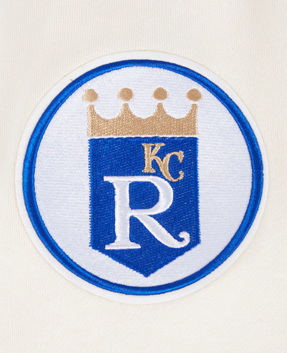 MLB KANSAS CITY ROYALS RETRO CLASSIC MEN'S PULLOVER HOODIE (EGGSHELL/UNIVERSAL BLUE) - Image 6