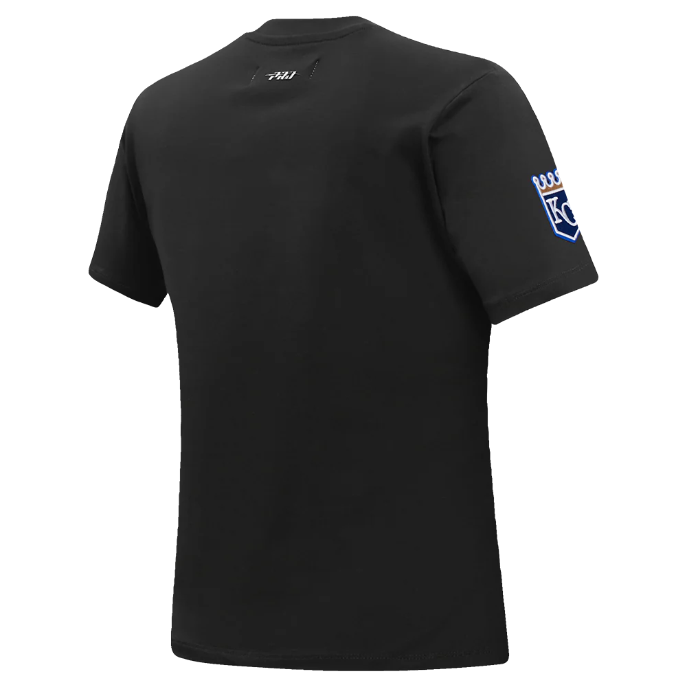 MLB KANSAS CITY ROYALS CLASSIC SHORT SLEEVE WOMEN'S SINGLE JERSEY SLIM FIT TOP (BLACK) - Image 4