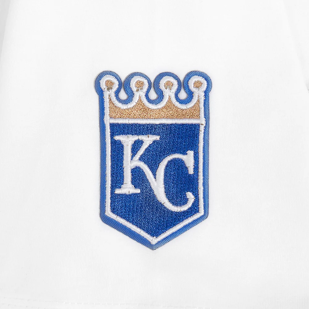 MLB KANSAS CITY ROYALS CLASSIC SHORT SLEEVE WOMEN'S SINGLE JERSEY SLIM FIT TOP (WHITE) - Image 6
