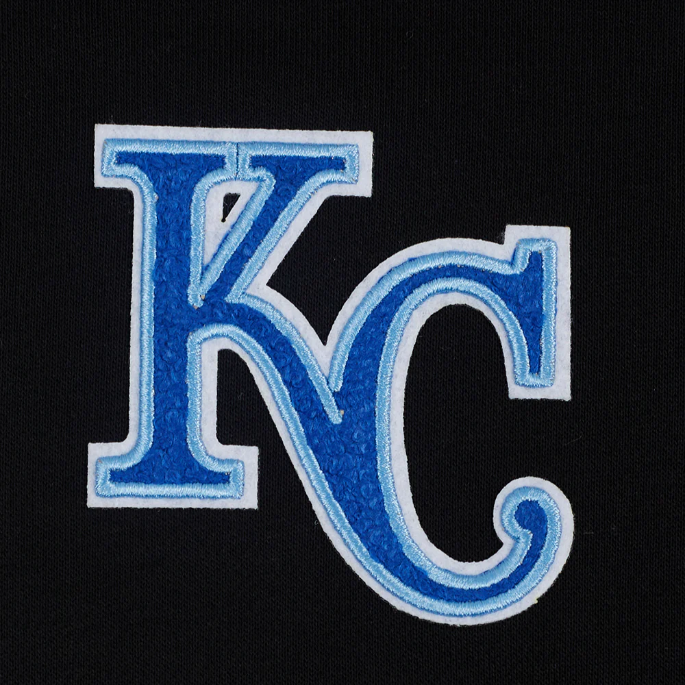 MLB KANSAS CITY ROYALS CLASSIC WOMEN'S FLEECE HOODIE DRESS (BLACK) - Image 5
