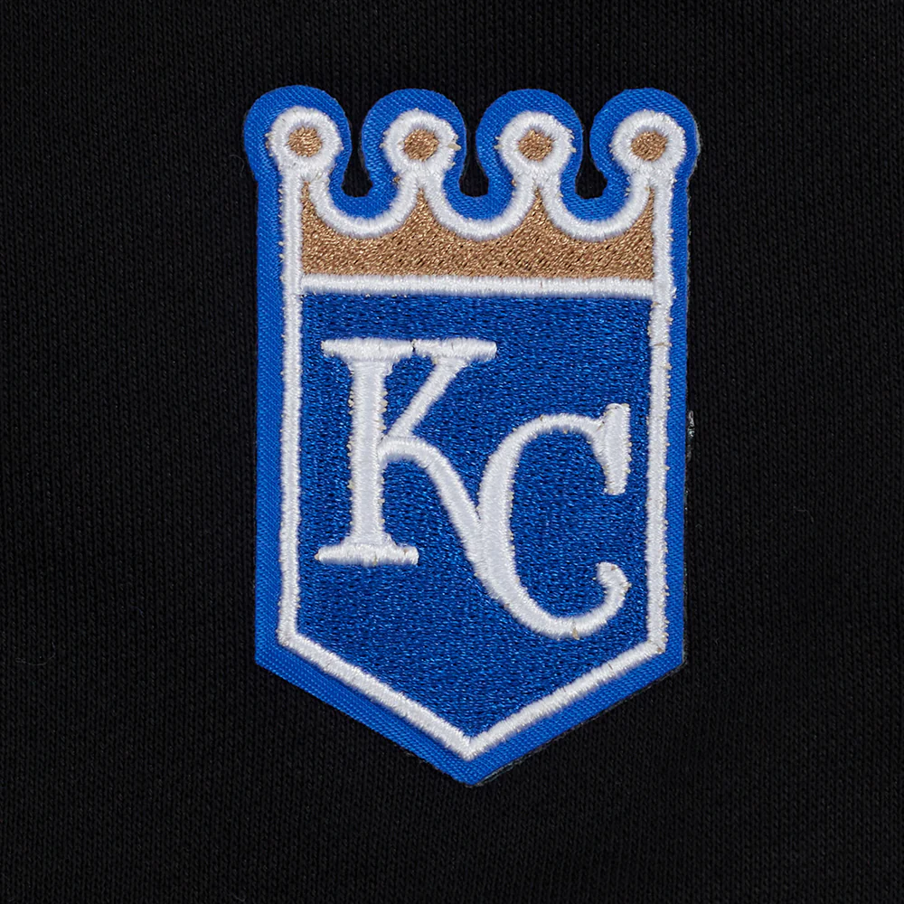 MLB KANSAS CITY ROYALS CLASSIC WOMEN'S FLEECE HOODIE DRESS (BLACK) - Image 6