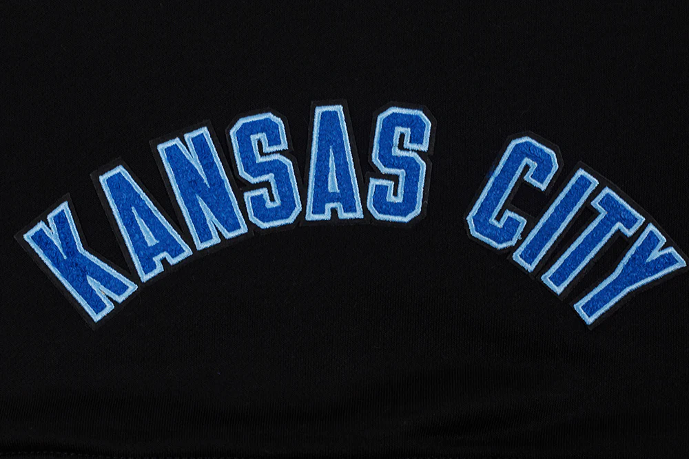 MLB KANSAS CITY ROYALS CLASSIC WOMEN'S FLEECE HOODIE DRESS (BLACK) - Image 8