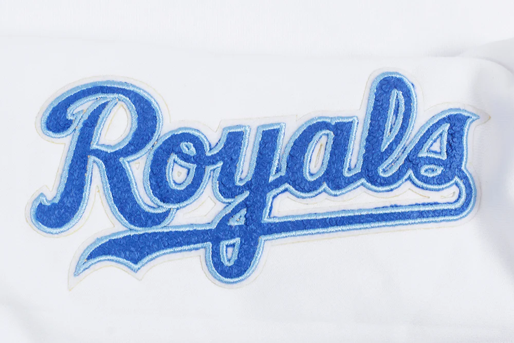 MLB KANSAS CITY ROYALS CLASSIC WOMEN'S FLEECE HOODIE DRESS (WHITE) - Image 6