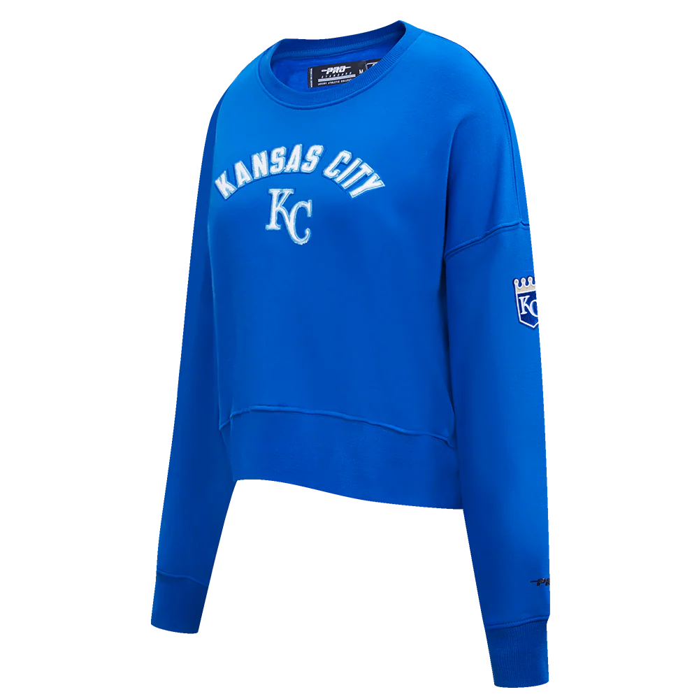 MLB KANSAS CITY ROYALS CLASSIC WOMEN'S CREWNECK (ROYAL BLUE) - Image 2
