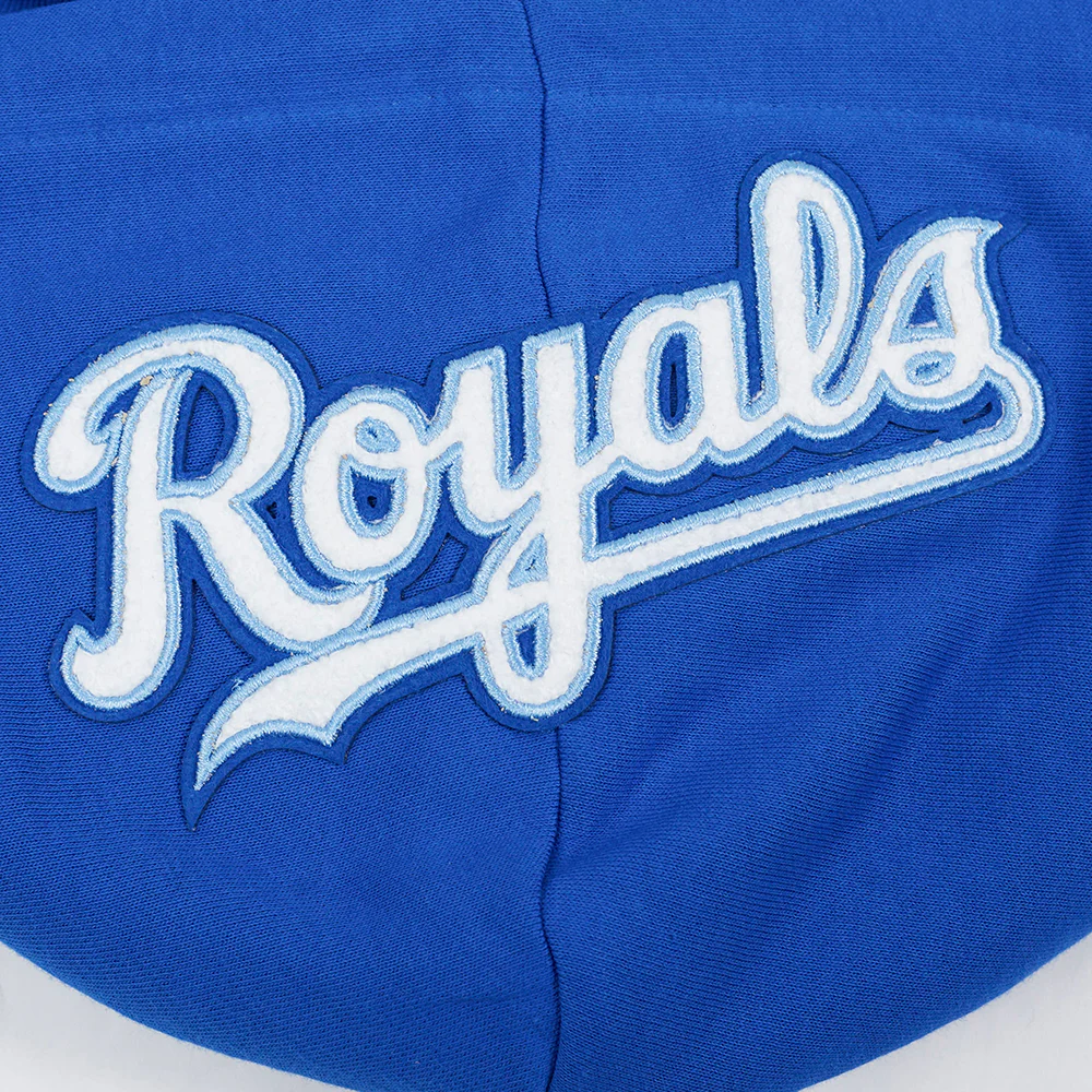 MLB KANSAS CITY ROYALS CLASSIC WOMEN'S FLEECE PULLOVER HOODIE (ROYAL BLUE) - Image 5