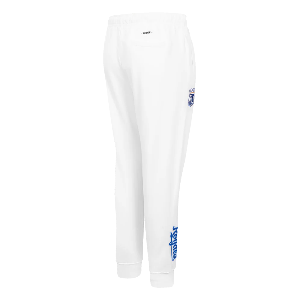 MLB KANSAS CITY ROYALS CLASSIC WOMEN'S FLEECE SWEATPANT (WHITE) - Image 3
