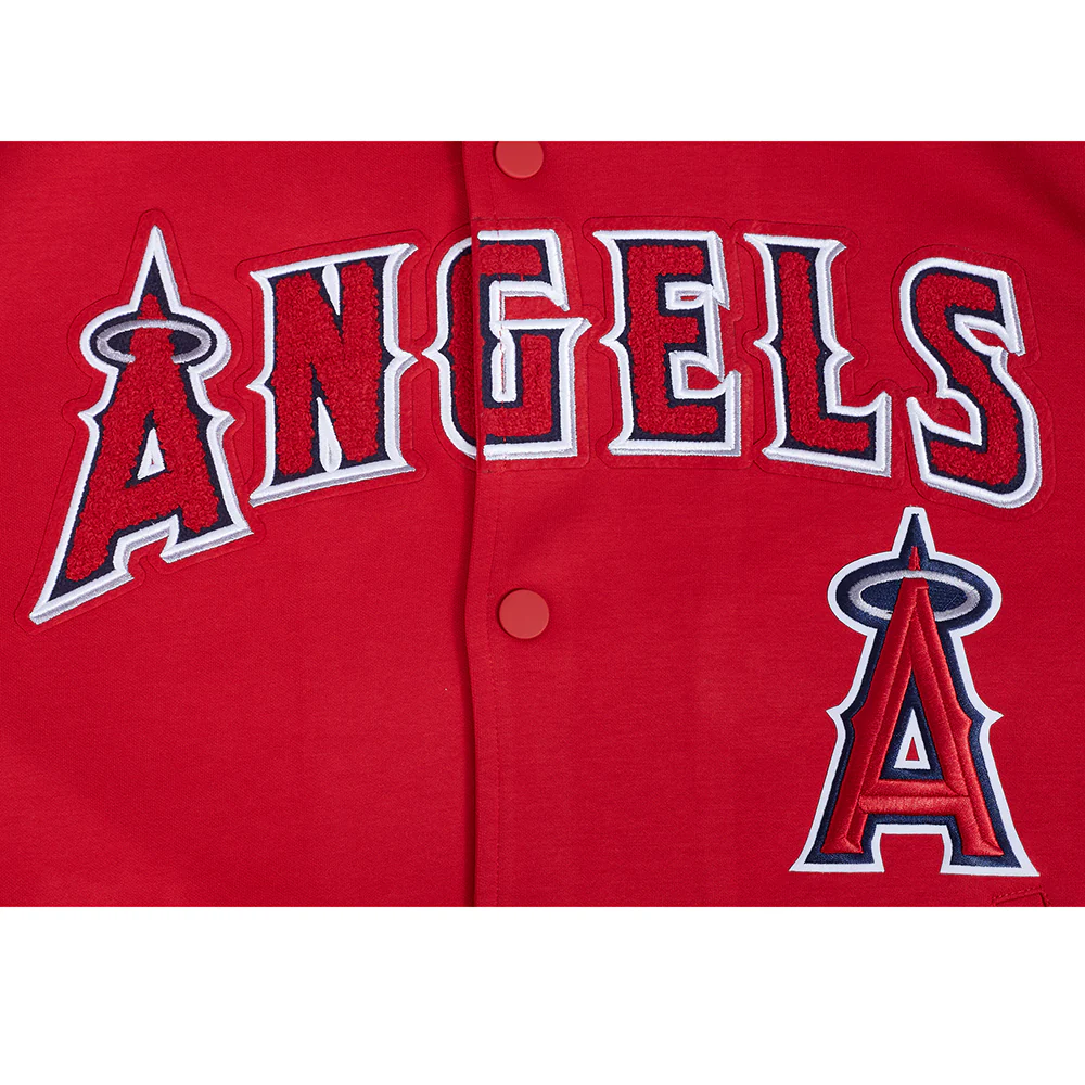 MLB LOS ANGELES ANGELS CURRENT LOGO PRO GAME DAY MEN'S DOUBLE KNIT JACKET (RED/BLACK/WHITE) - Image 5