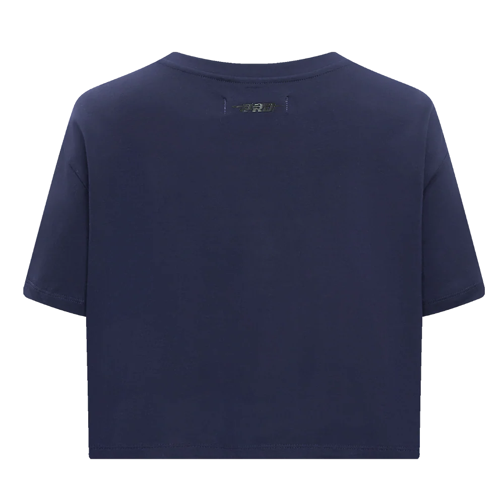 MLB LOS ANGELES ANGELS RETRO CLASSIC WOMEN'S SINGLE JERSEY BOXY TOP (MIDNIGHT NAVY) - Image 3
