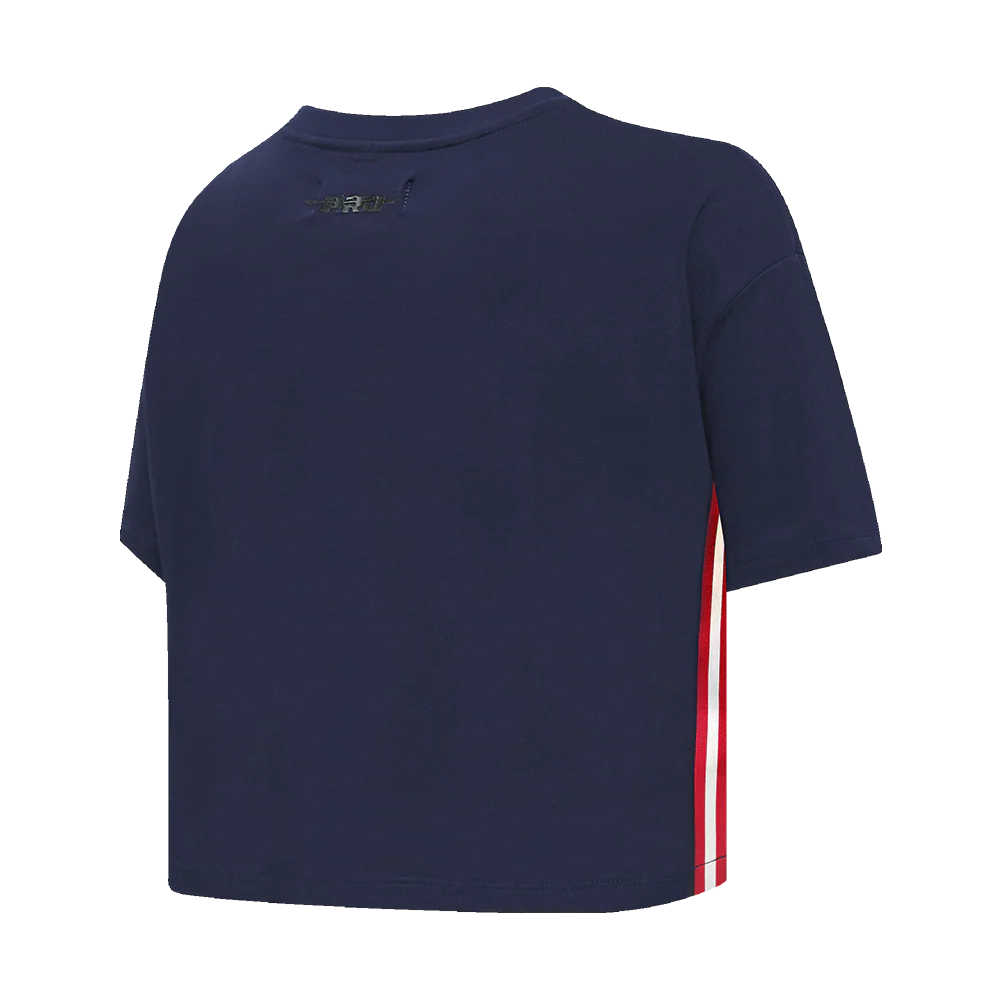 MLB LOS ANGELES ANGELS RETRO CLASSIC WOMEN'S SINGLE JERSEY BOXY TOP (MIDNIGHT NAVY) - Image 4