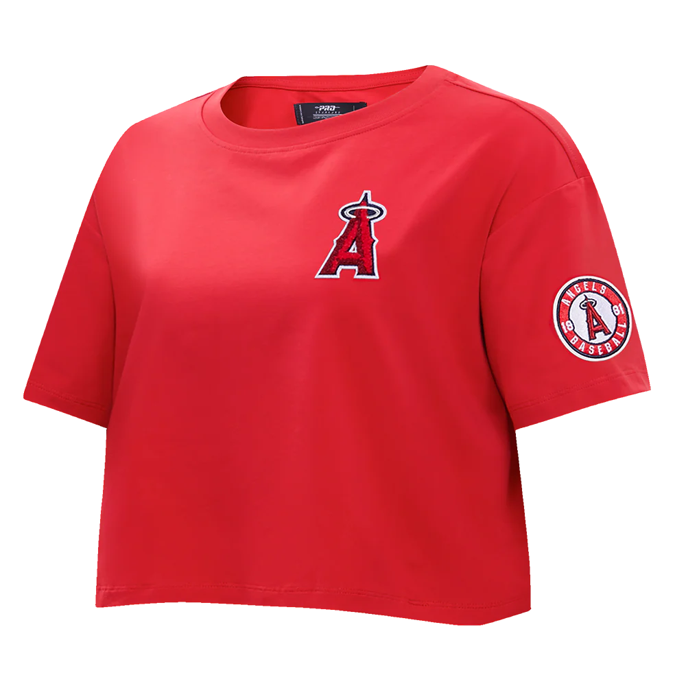 MLB LOS ANGELES ANGELS CLASSIC SINGLE JERSEY BOXY TEE (RED) - Image 2