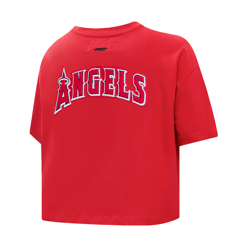 MLB LOS ANGELES ANGELS CLASSIC SINGLE JERSEY BOXY TEE (RED) - Image 4