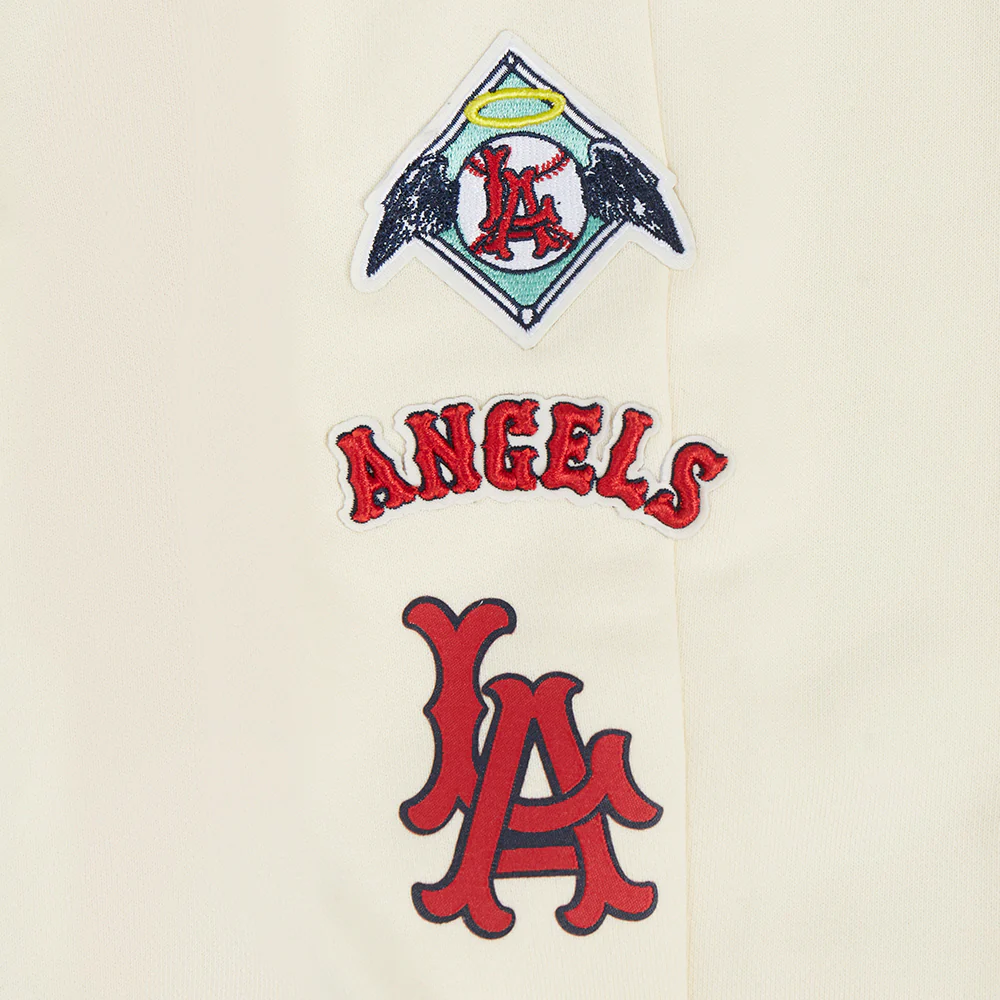 MLB LOS ANGELES ANGELS RETRO CLASSIC WOMEN'S RIB SWEATPANT (EGGSHELL/ RED) - Image 5