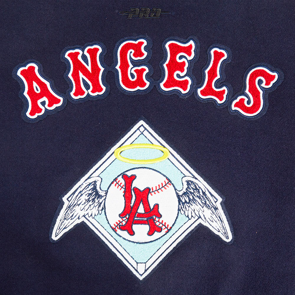MLB LOS ANGELES ANGELS RETRO CLASSIC WOMEN'S RIB WOOL VARSITY JACKET (MIDNIGHT NAVY/RED/MIDNIGHT NAVY) - Image 10