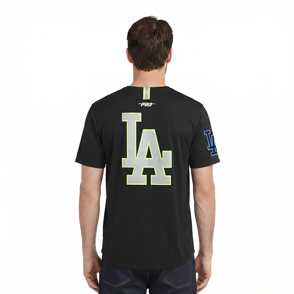 MLB LOS ANGELES DODGERS UNDER THE LIGHTS MEN'S SINGLE JERSEY TOP (BLACK) - Image 2