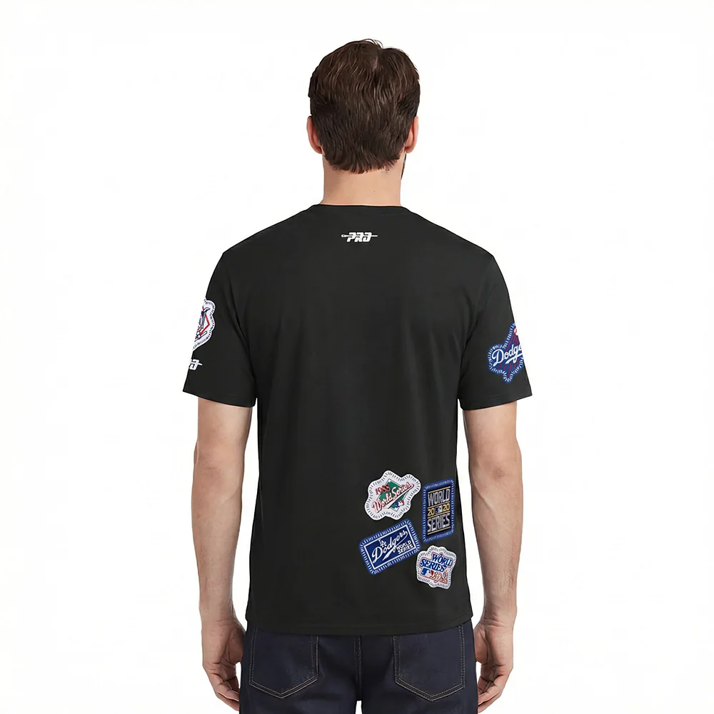 MLB LOS ANGELES DODGERS DIY PICK STITCH MEN'S SINGLE JERSEY TOP (BLACK) - Image 2