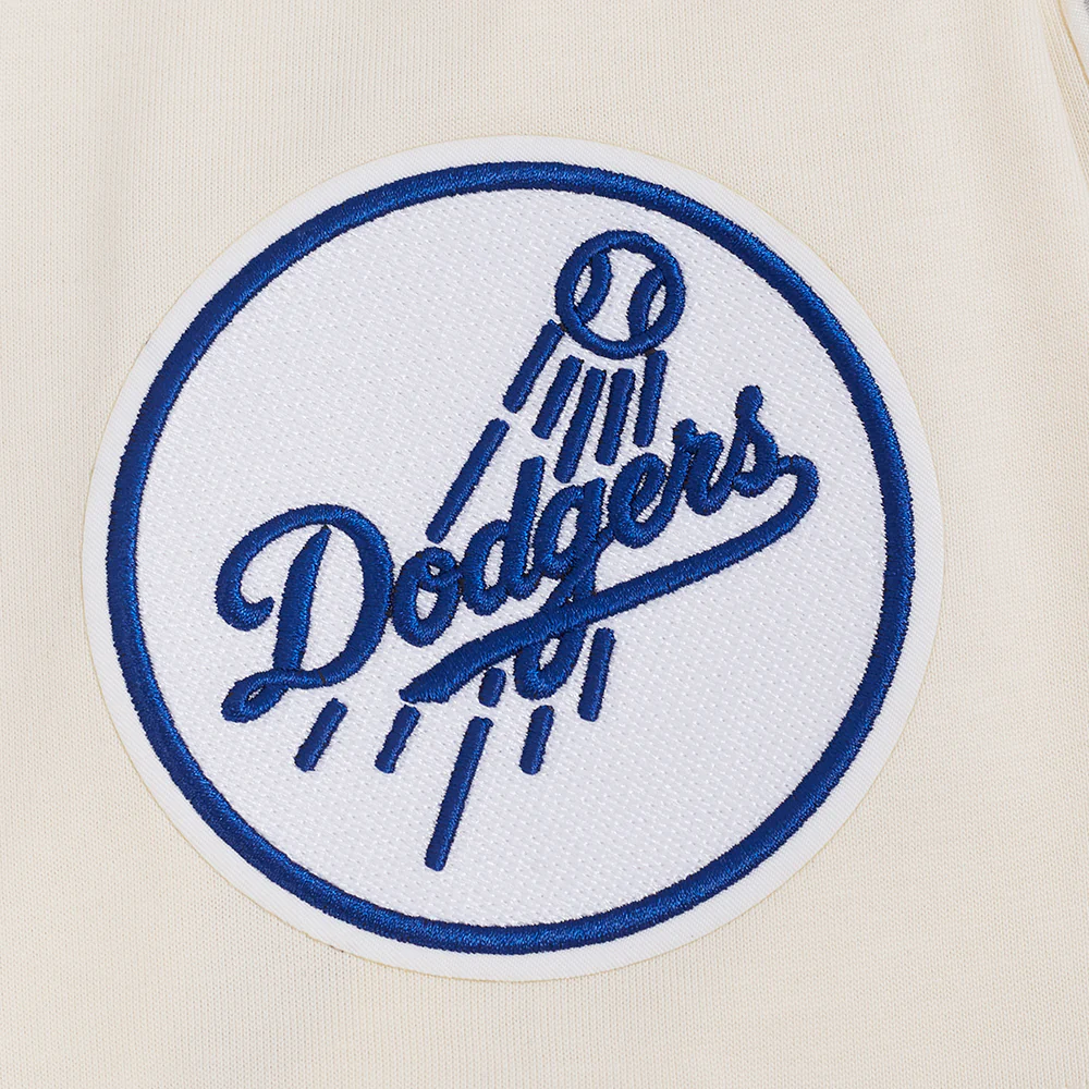 MLB LOS ANGELES DODGERS CHROME MEN'S COTTON JERSEY DROP SHOULDER TOP (EGGSHELL) - Image 5