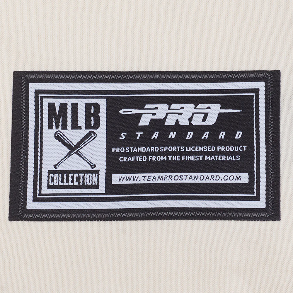 MLB LOS ANGELES DODGERS CHROME MEN'S COTTON JERSEY DROP SHOULDER TOP (EGGSHELL) - Image 8
