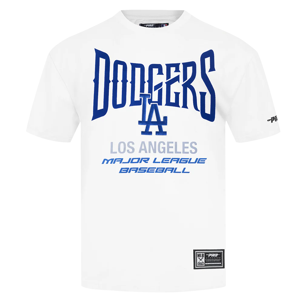 MLB LOS ANGELES DODGERS CITY TOUR 2.0 MEN'S COTTON JERSEY DROP SHOULDER TOP (WHITE)