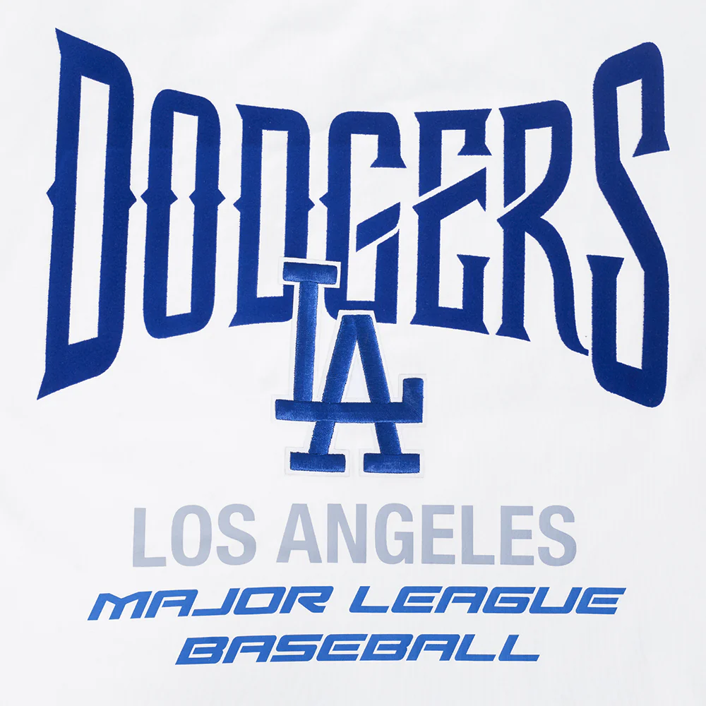 MLB LOS ANGELES DODGERS CITY TOUR 2.0 MEN'S COTTON JERSEY DROP SHOULDER TOP (WHITE) - Image 6