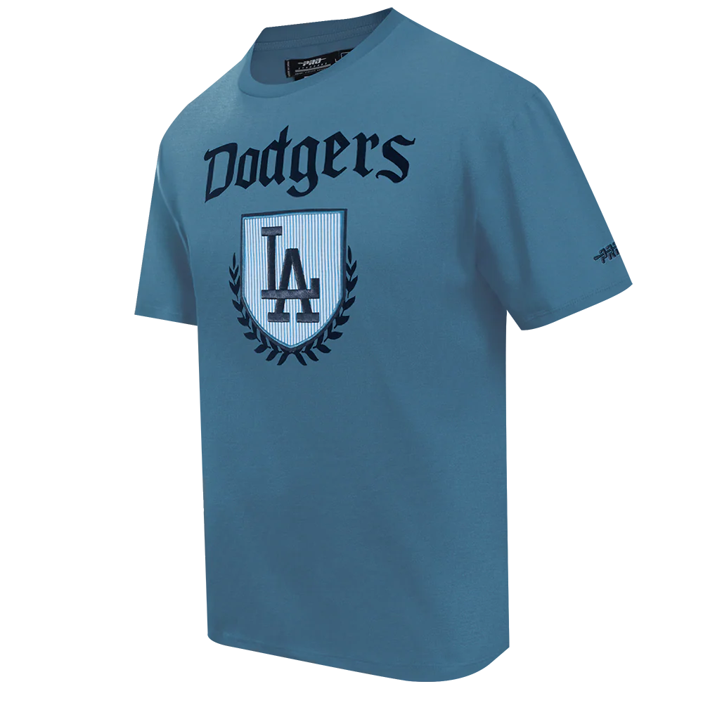 MLB LOS ANGELES DODGERS COUNTRY CLUB MEN'S COTTON JERSEY DROP SHOULDER TOP (STEEL BLUE) - Image 2