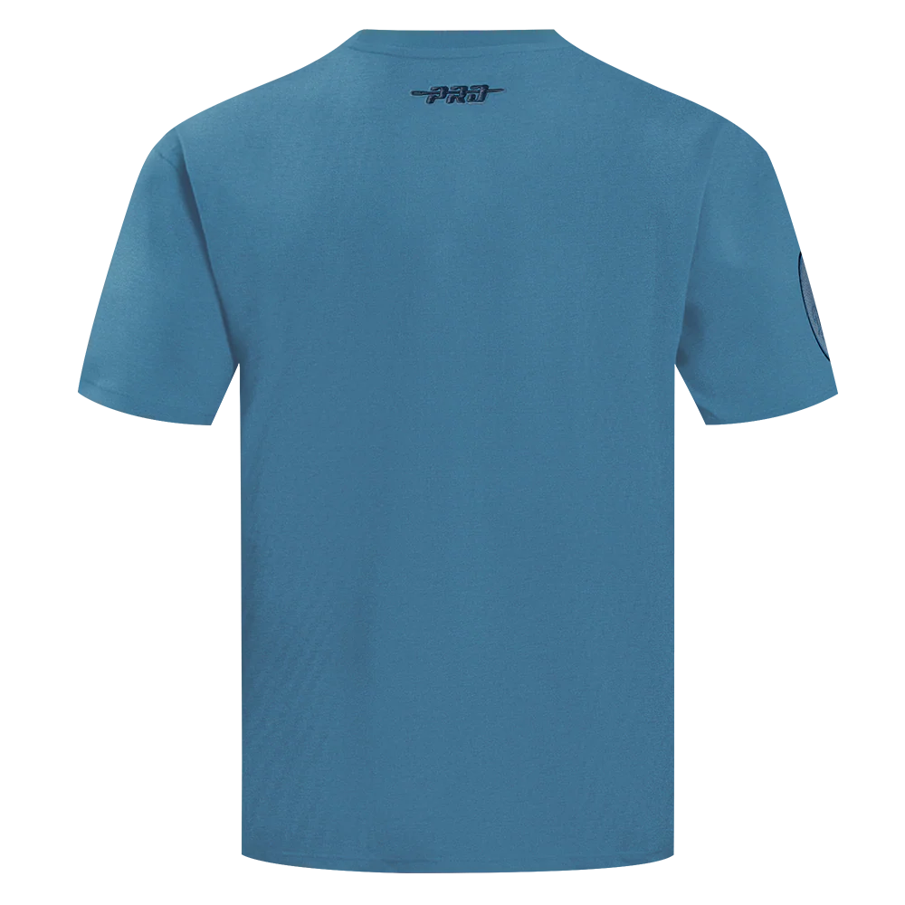 MLB LOS ANGELES DODGERS COUNTRY CLUB MEN'S COTTON JERSEY DROP SHOULDER TOP (STEEL BLUE) - Image 3