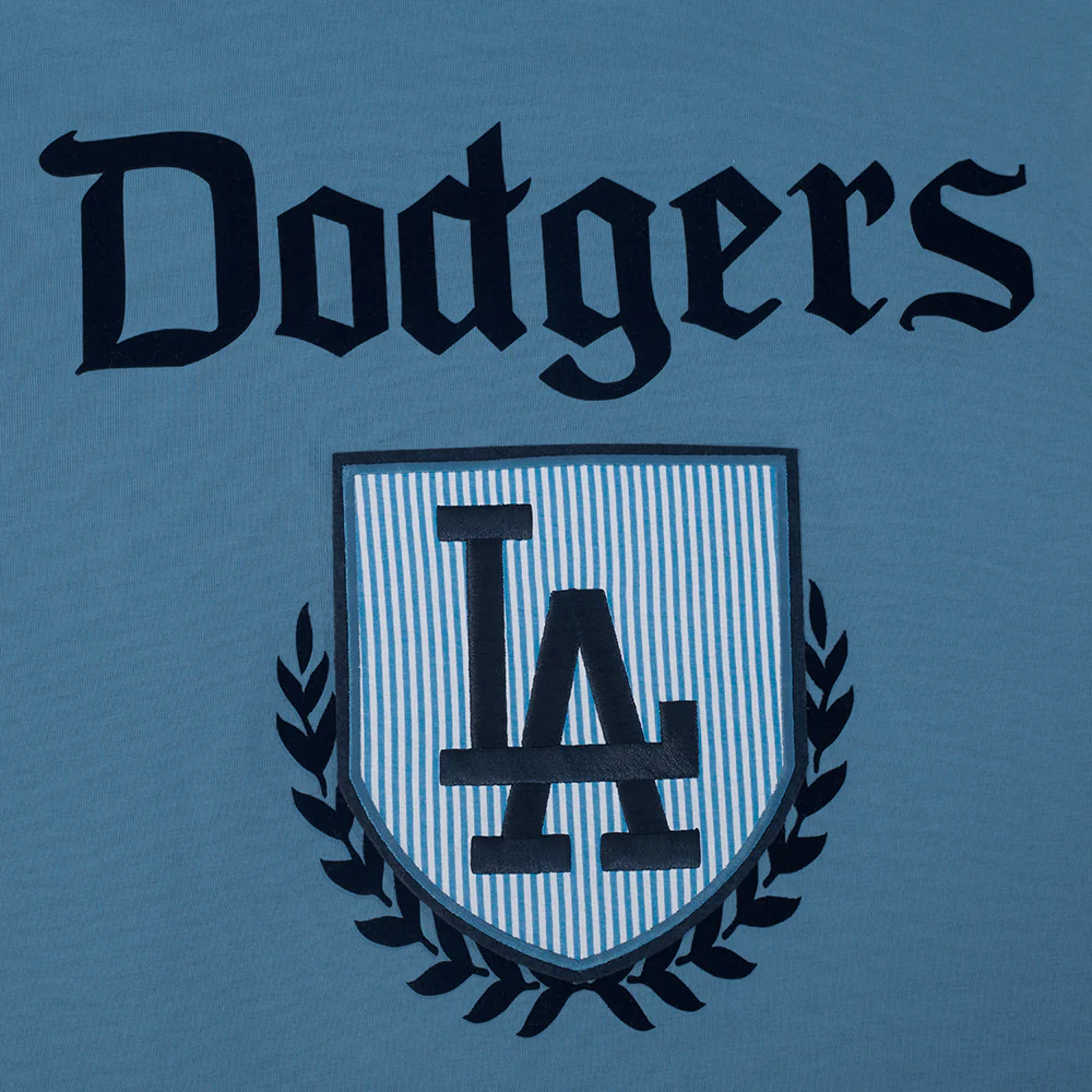 MLB LOS ANGELES DODGERS COUNTRY CLUB MEN'S COTTON JERSEY DROP SHOULDER TOP (STEEL BLUE) - Image 5