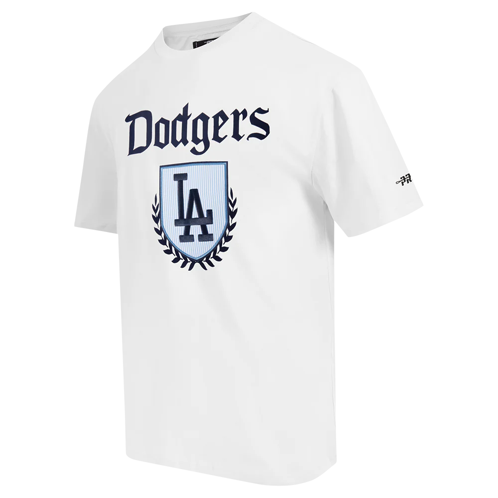MLB LOS ANGELES DODGERS COUNTRY CLUB MEN'S COTTON JERSEY DROP SHOULDER TOP (WHITE) - Image 2