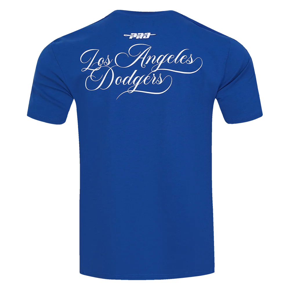 MLB LOS ANGELES DODGERS SUGAR SKULL MEN'S SINGLE JERSEY STRIPED TOP (DODGER BLUE) - Image 4