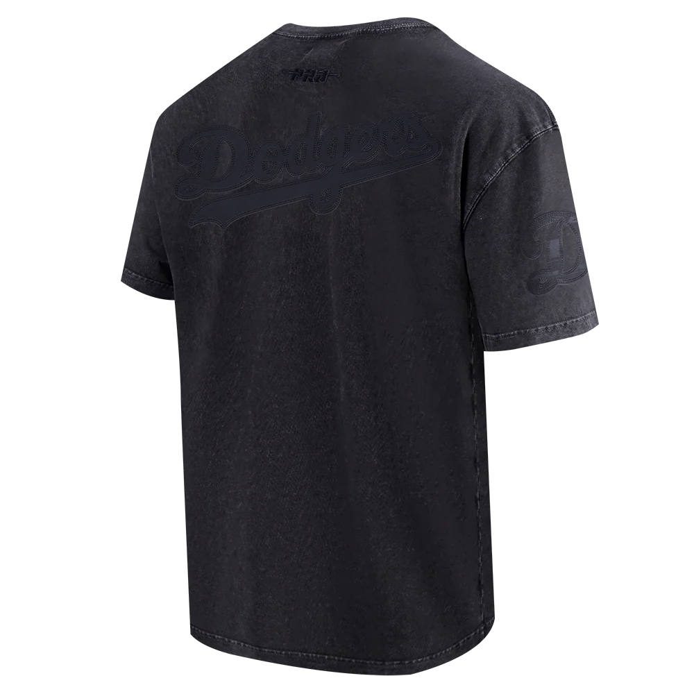 MLB LOS ANGELES DODGERS WASHED VANGUARD MEN'S ENZYME WASH CJ DROP SH (WASHED BLACK) - Image 4