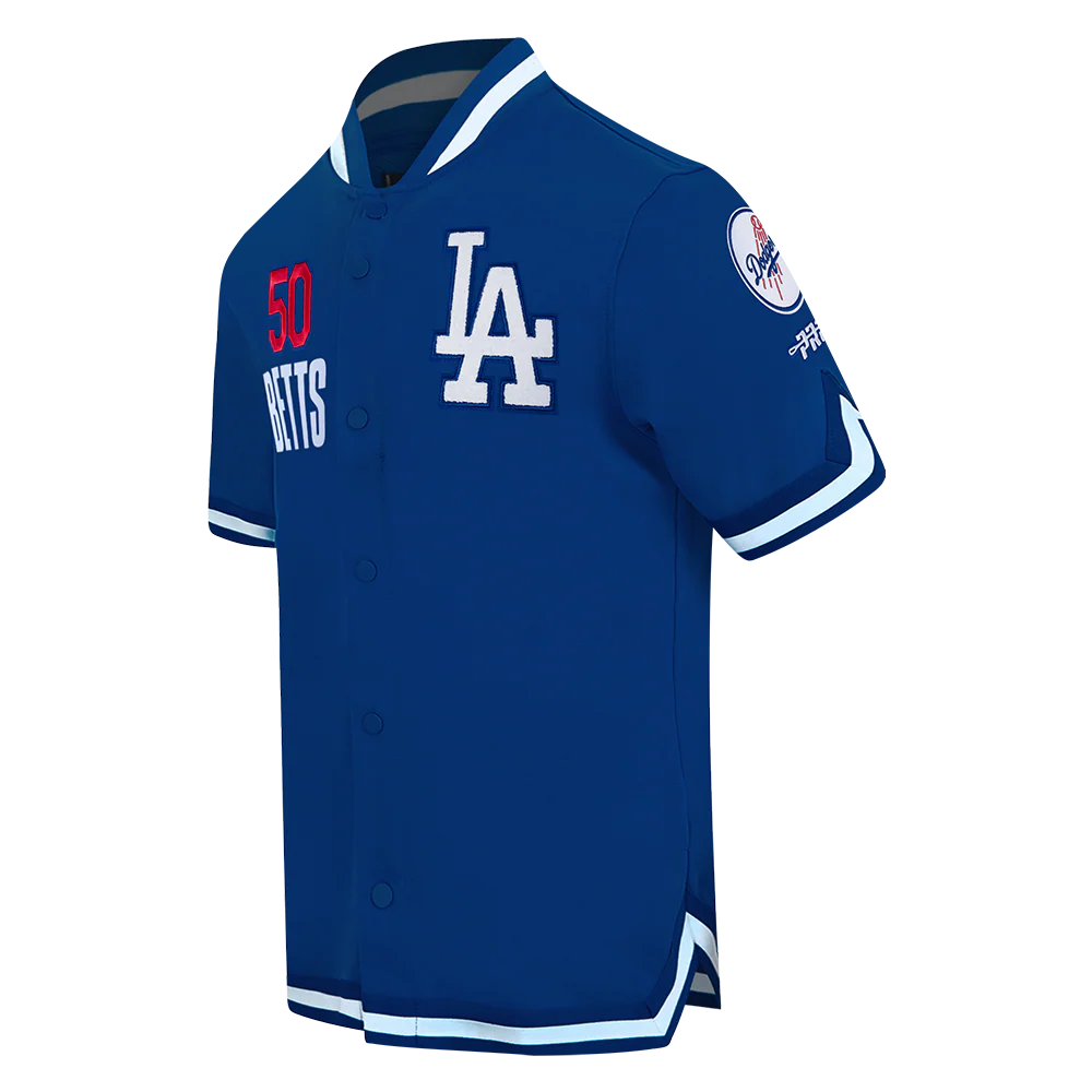 MLB LOS ANGELES DODGERS MOOKIE BETTS #50 CLASSIC MEN'S WARM UP JACKET (DODGER BLUE) - Image 2