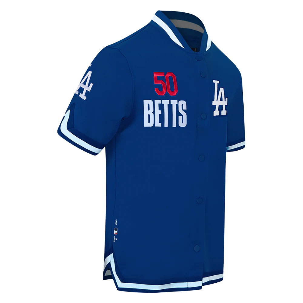 MLB LOS ANGELES DODGERS MOOKIE BETTS #50 CLASSIC MEN'S WARM UP JACKET (DODGER BLUE) - Image 3