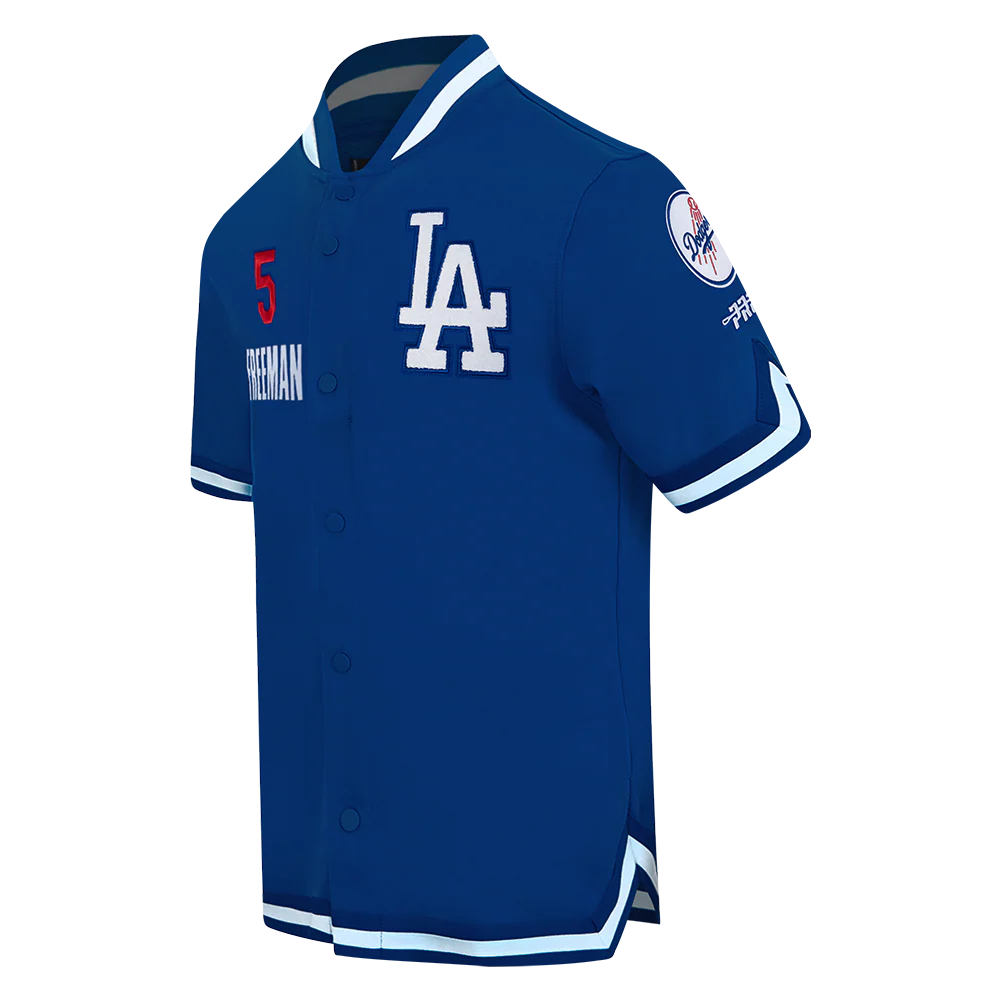 MLB LOS ANGELES DODGERS FREDDIE FREEMAN #5 CLASSIC MEN'S WARM UP JACKET (DODGER BLUE) - Image 2