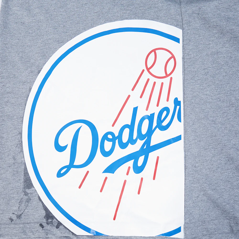 MLB LOS ANGELES DODGERS LIVING LARGE MEN'S CJ DROP SHOULDER TOP (DARK HEATHER GRAY) - Image 5