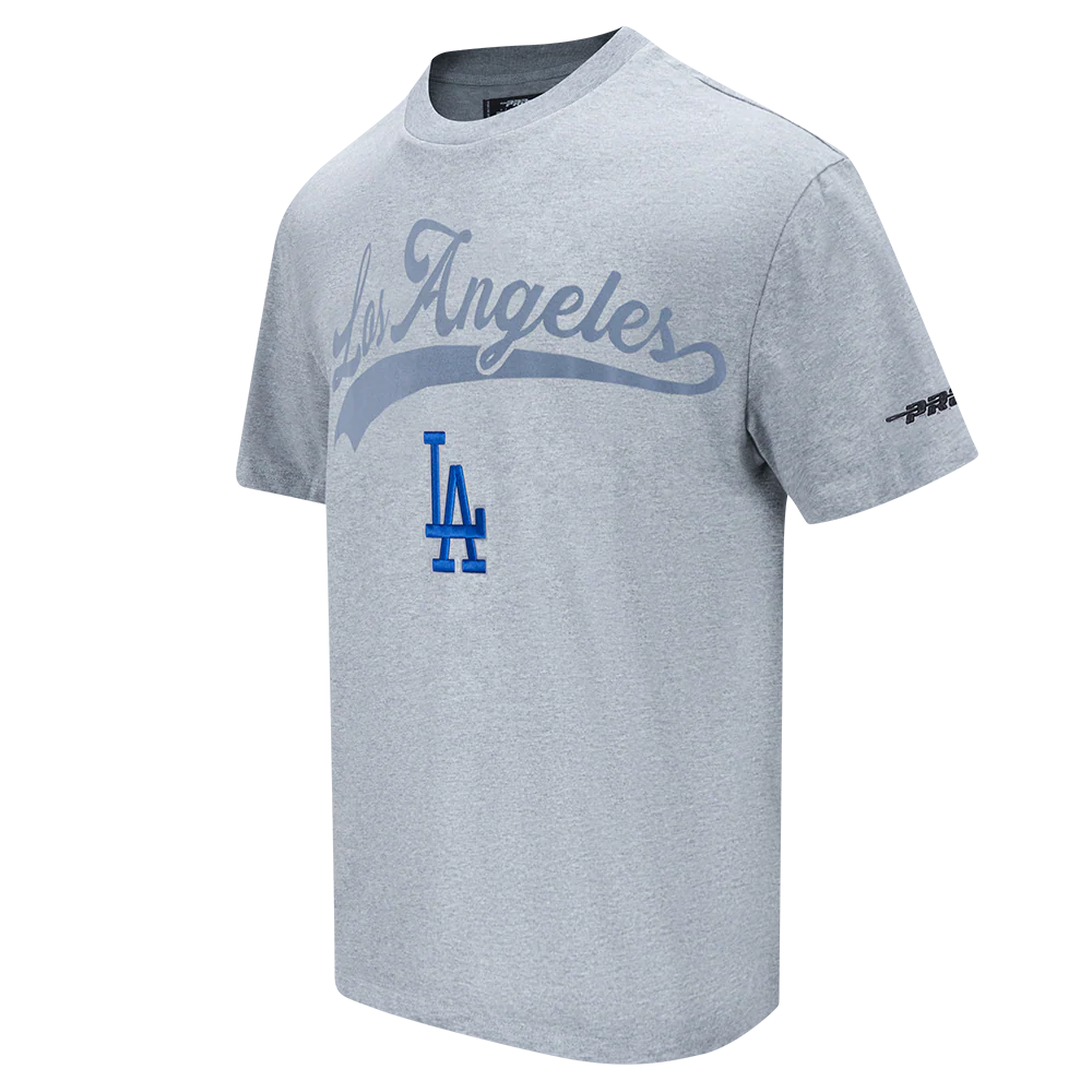 MLB LOS ANGELES DODGERS LIVING LARGE MEN'S CJ DROP SHOULDER TOP (DARK HEATHER GRAY) - Image 6
