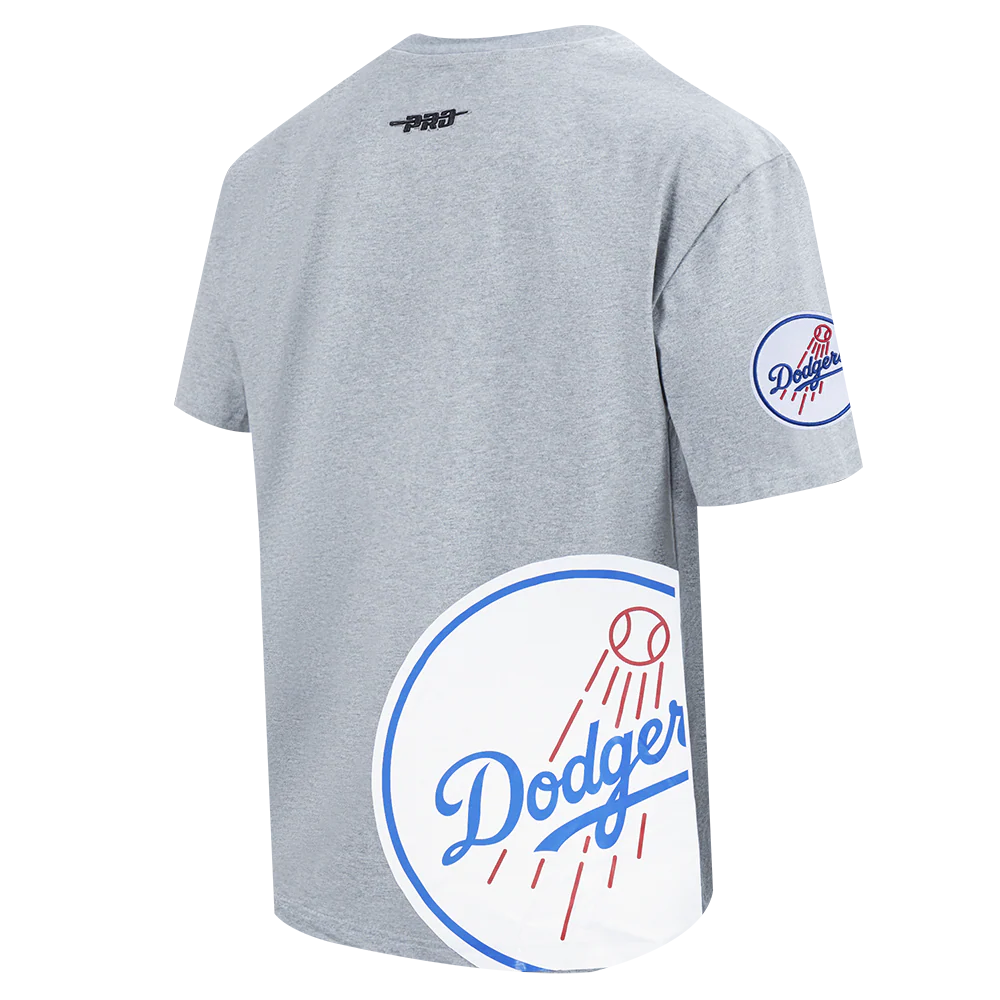 MLB LOS ANGELES DODGERS LIVING LARGE MEN'S CJ DROP SHOULDER TOP (DARK HEATHER GRAY) - Image 7