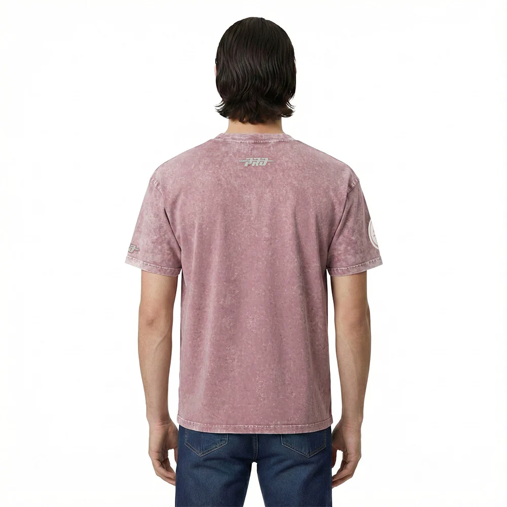 MLB LOS ANGELES DODGERS STREET TEAM MEN'S CJ DROP SHOULDER ENZYME WASH TEE (WASHED MAUVE) - Image 2