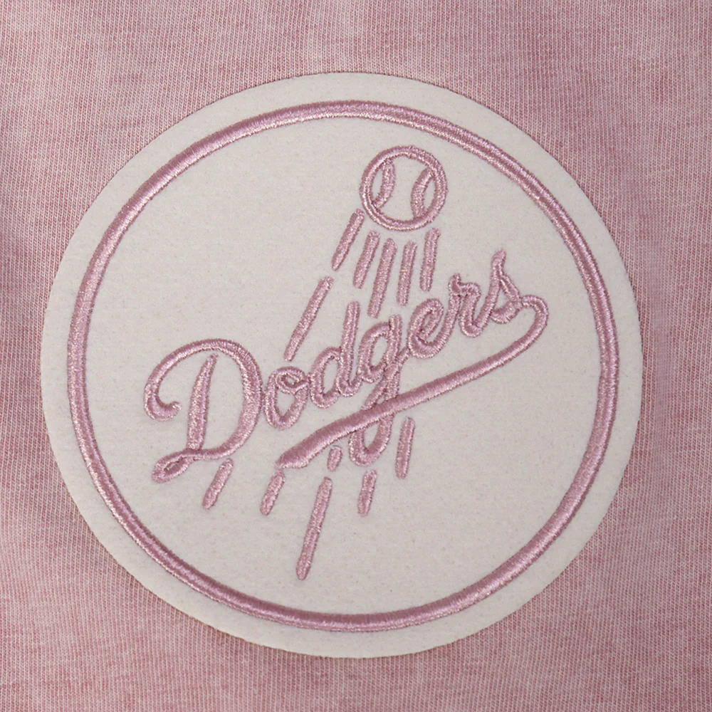 MLB LOS ANGELES DODGERS STREET TEAM MEN'S CJ DROP SHOULDER ENZYME WASH TEE (WASHED MAUVE) - Image 6