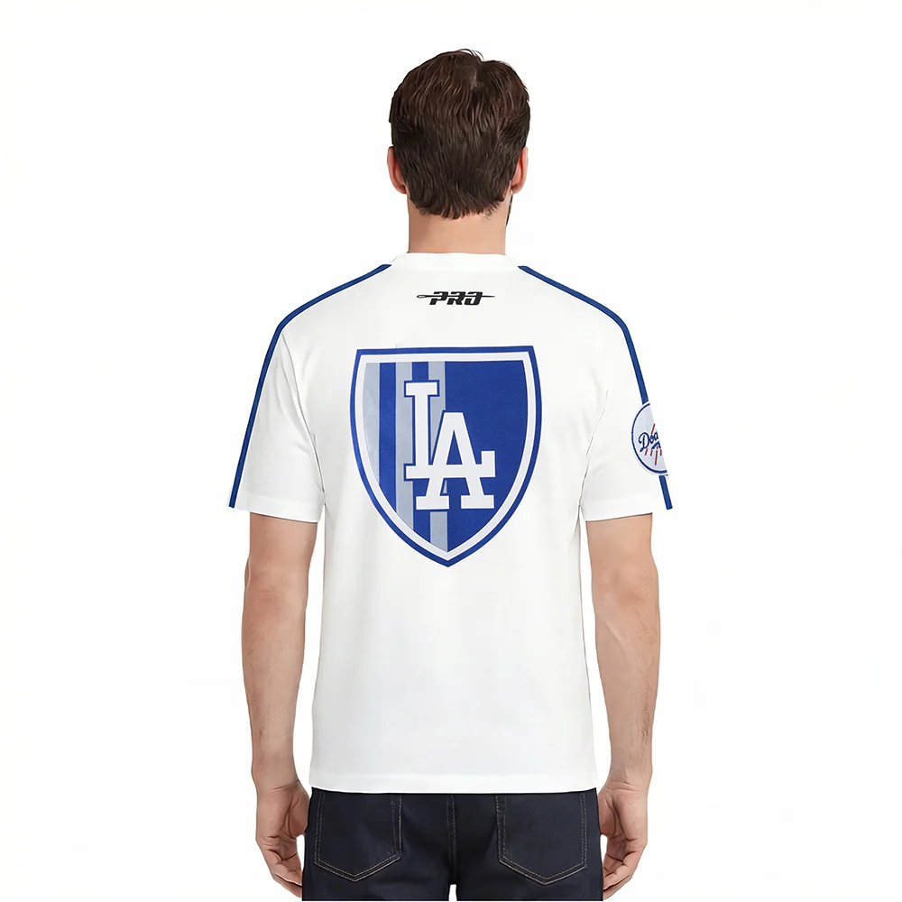 LOS ANGELES DODGERS ULTRAS MEN'S SJ TAPING TEE (WHITE/DODGER BLUE) - Image 2
