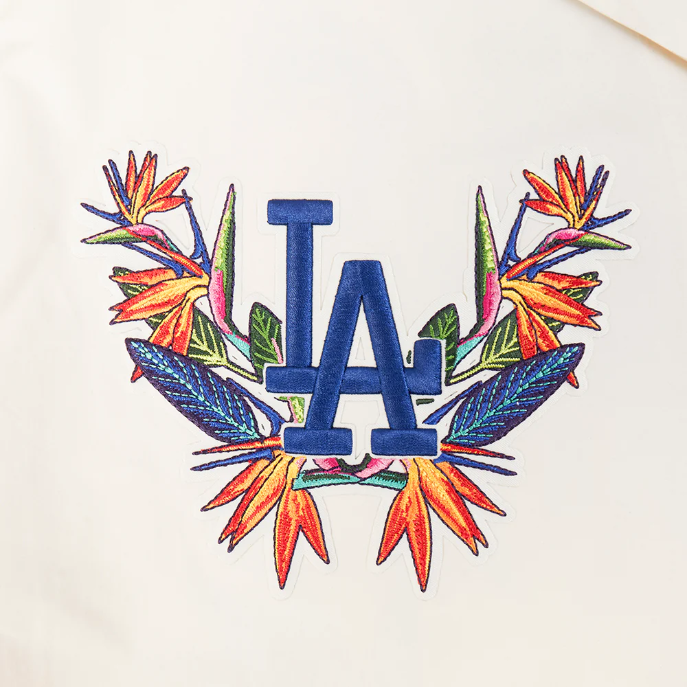 MLB LOS ANGELES DODGERS PARADISE MEN'S BUTTON DOWN (EGGSHELL) - Image 6